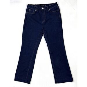 Tahari Jeans Women's 10P Marian High-Rise Miniboot Denim Stretch Blue